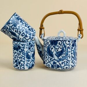 Vintage Takchashi Single Serve Tea Pot + 2 Cups